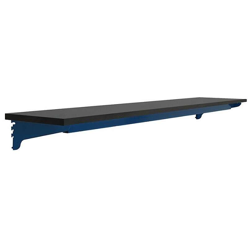 Adjustable Chemical Resistant Phenolic Resin Shelf for All-Spec Heavy Duty Benches, Black, 18 x 72"
